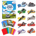 hapray 60 Sheets Paper Airplane Kit, Art and Crafts for Kids with Paper Airplane Instructions Book & Video, Stocking Stuffers for Boys Girls, Birthday Easter Kids Activities Crafts Gifts