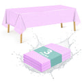 3 pieces 3D Light Purple Disposable Plastic Tablecloths Suitable for Birthdays, Weddings, Mother's Day, Anniversaries Size 54×108 inches