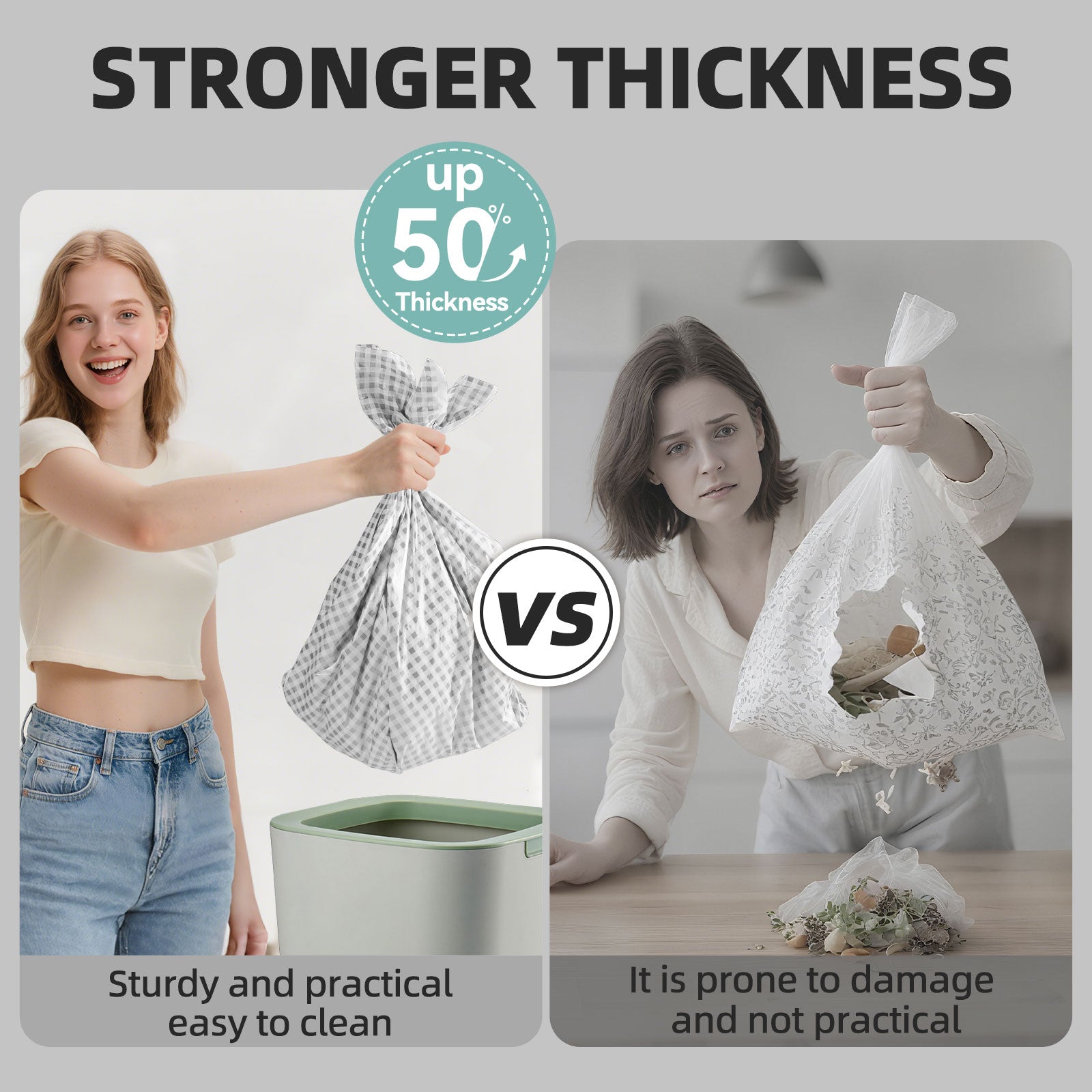 3 Piece Silver Checkered Plastic Rectangular Tablecloth - Silver and white checkered pattern, 54 x 108 inches, perfect for weddings, birthday parties.