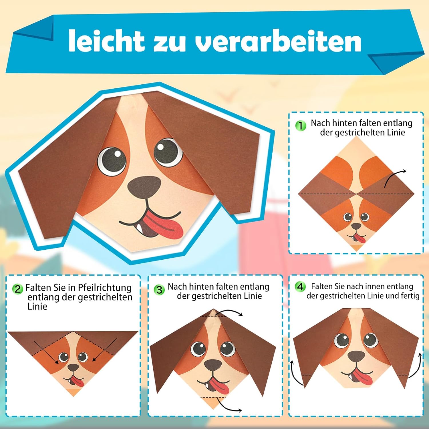 144 Sheet Children's Origami Set, 72-Project Origami Paper Collection, Origami Paper Kit, Art & Craft Toy Travel Essentials Game Activities: Airplanes, Cars, Road Trips