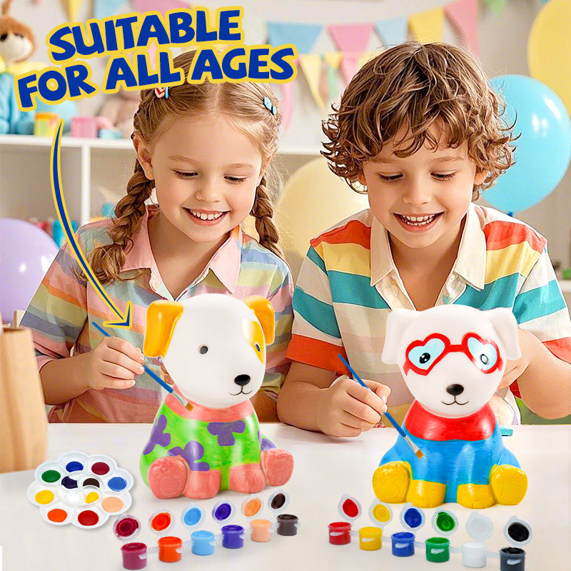 DIY dog light set, dog art craft painting kit, art supplies creative gifts, suitable for birthdays, Halloween, parties