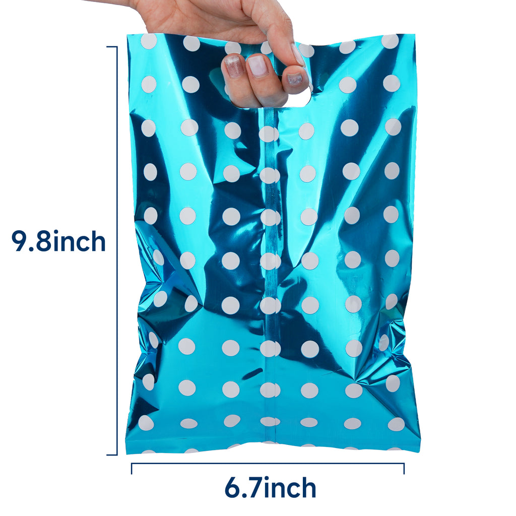 50 Piece Polka Dot Birthday Party Gift Bags, Candy Bags (with Handles), Party Snack Bags, Suitable for Birthdays, Parties, and Wedding Party Decorations
