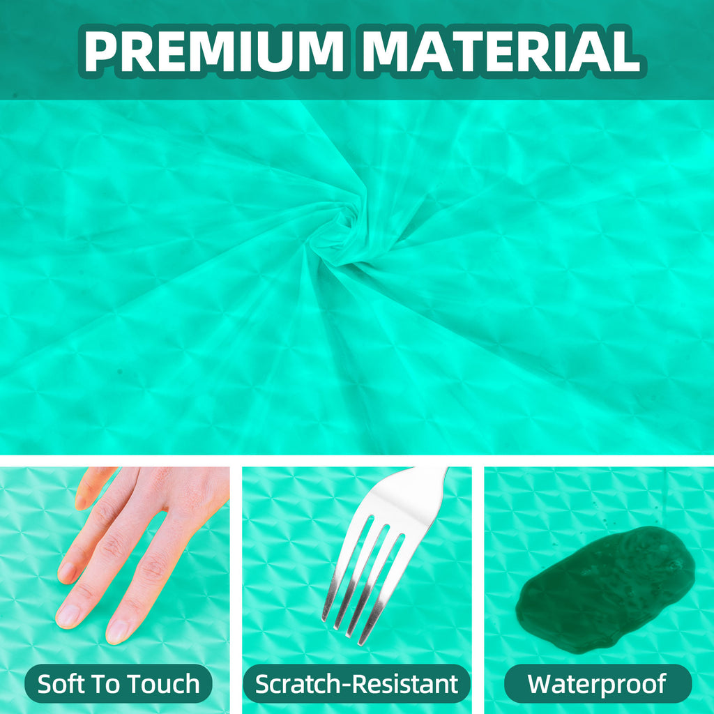 3 pieces 3D Azure Disposable Plastic Table Covers Suitable for Birthdays, Weddings, Mother's Day, Anniversaries Size 54×108 inches