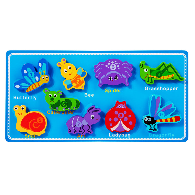 Colorful wooden tear-away toy, a puzzle toy for concentration, stacking, shape and color recognition, with tear-away learning magic tags, the perfect preschool gift.