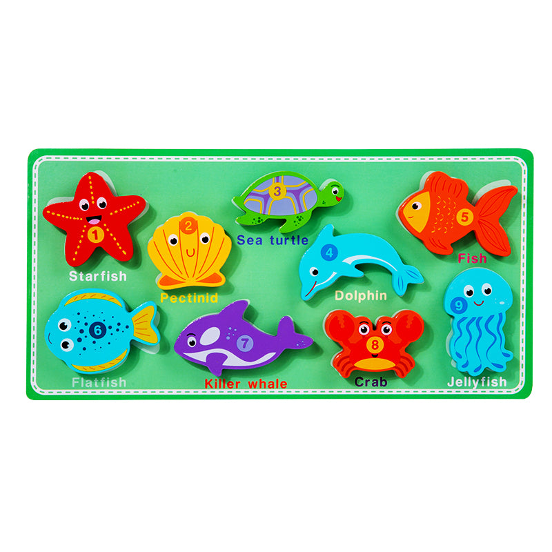 Colorful wooden tear-away toy, a puzzle toy for concentration, stacking, shape and color recognition, with tear-away learning magic tags, the perfect preschool gift.