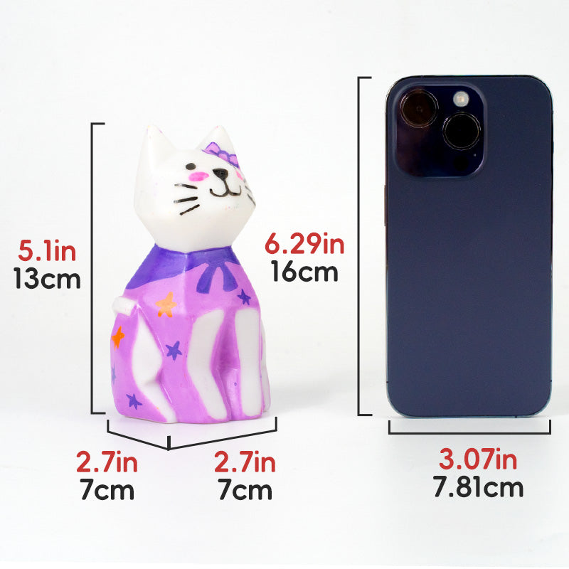 DIY Cat Lamp Set, Cat Lamp Art Craft Painting Kit, Art Supplies Collectible Doll, Suitable for Birthdays, Halloween, Parties, Decorations, and Gifts for Girls and Boys